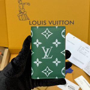 Alternative view of 320¥ Premium Full-Steel Wallet, Authentic Design, Top-Grain Cowhide, 163 Dynamic, Boutique-Matching Packaging, Complete Set as Pictured: Packaging, Certificate of Authenticity, Copper Electronic Tag, Gift Bag! M26072 Dark Green